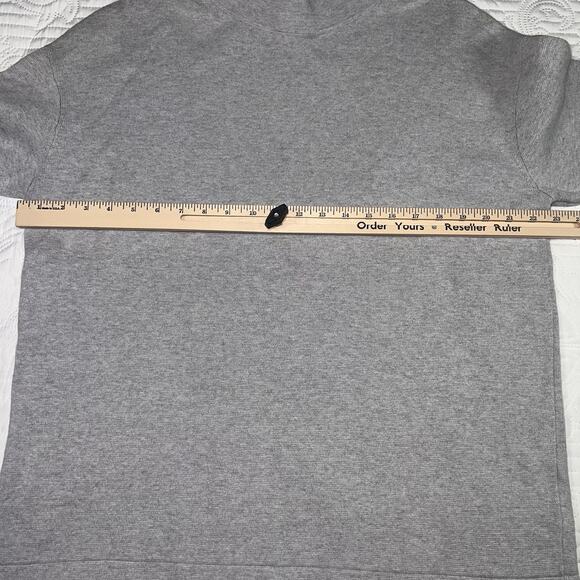 COS Sweater Womens EUR Size M Gray Mock Neck Knit Cotton-Wool Blend Minimalist - Picture 9 of 15